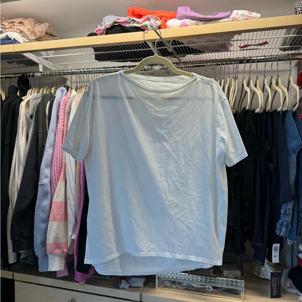 Lululemon Back In Action White T Shirt Sz 6
